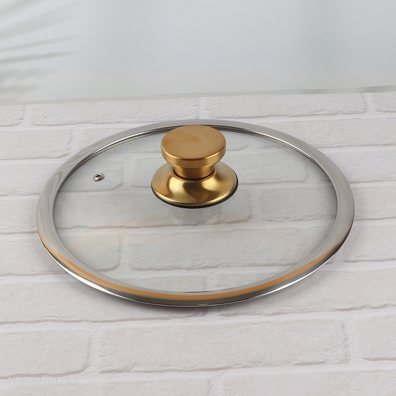 Wholesale stainless steel ceramic coating nonstick frying pan with glass lid