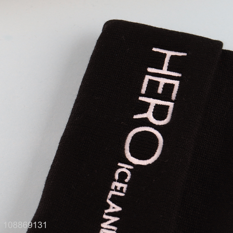 Top quality black men women winter knitted hat beanies hat