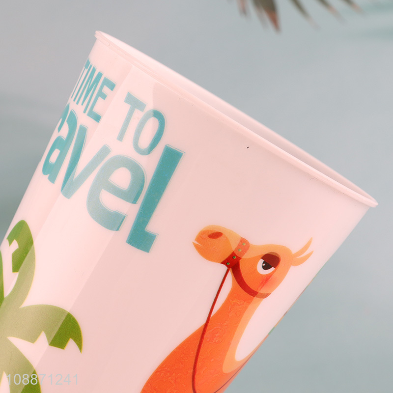 Factory price cartoon plastic straw cup water cup for sale