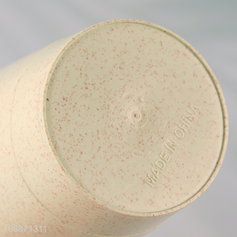 Hot selling wheat straw eco-friendly mouthwash cup toothbrush cup