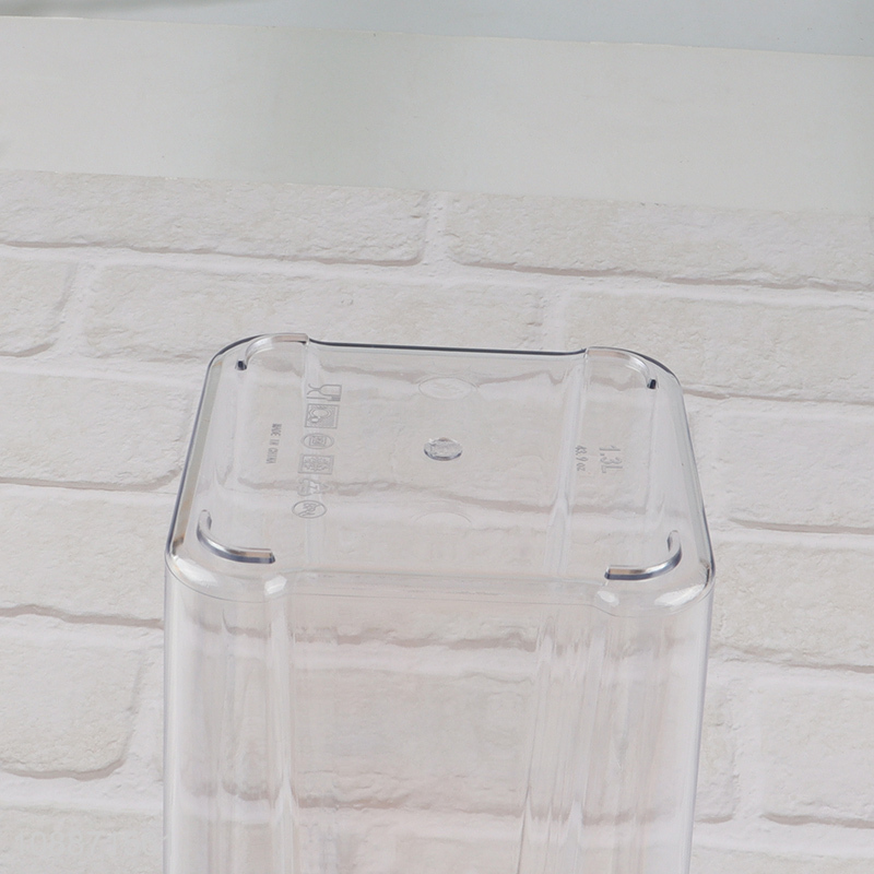 Good quality clear plastic food storage jar rice grain tea storage container
