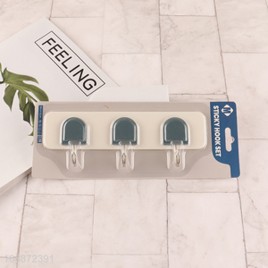 Low price bathroom kitchen <em>plastic</em> sticky <em>hook</em> for home