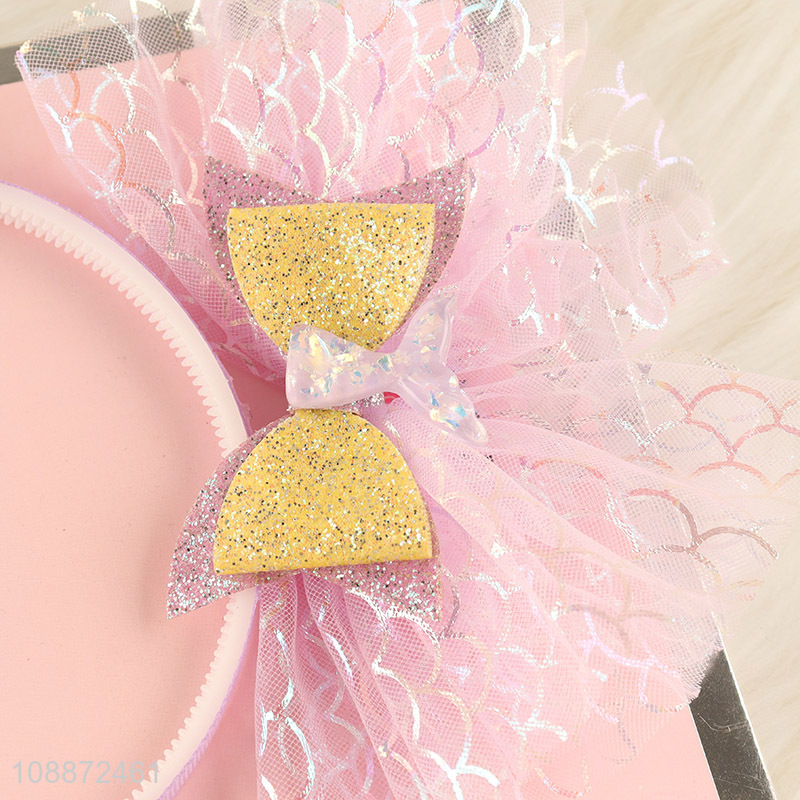 High quality cute pink girls hair accessories hair hoop