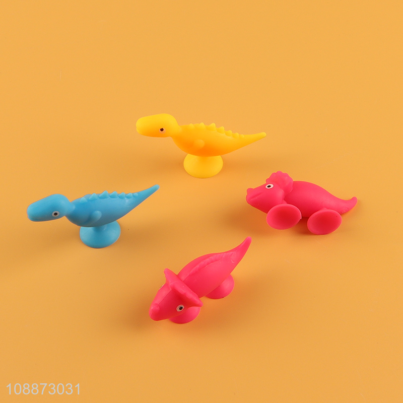 Hot selling 24pcs dinosaur suction cup toy baby bath toy window game toy