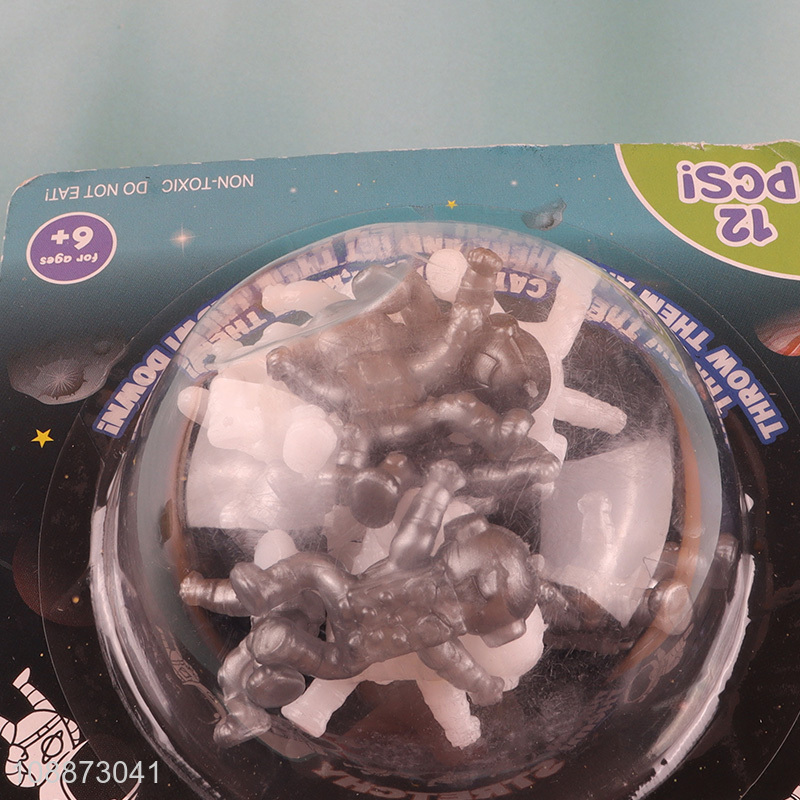 Wholesale soft flexibe spaceman wall climbers sticky toys party favors