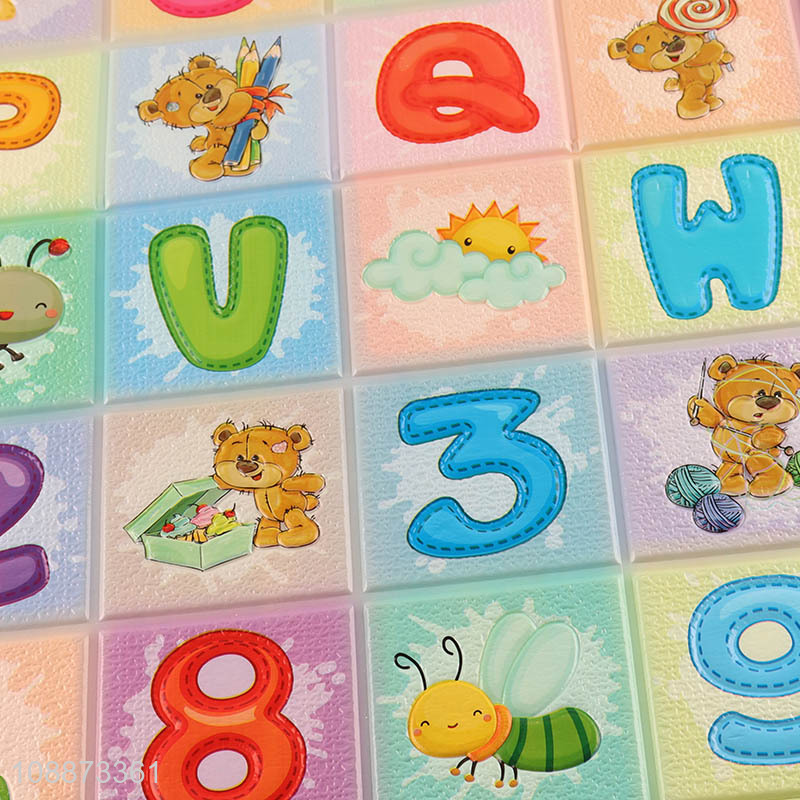 Good selling alphabet wallpaper self adhesive 3d wall sticker