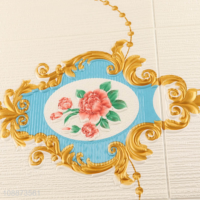 Most popular luxury style 3d waterproof wall sticker wallpaper