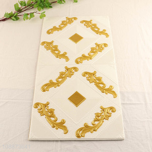 Hot sale 3d waterproof diamond check wall sticker wallpaper wholesale