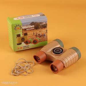 Wholesale kids outdoor telescope binoculars with compass for hiking