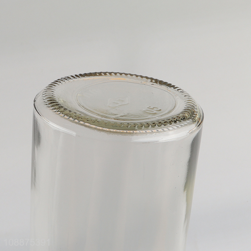 Factory price transparent portable glass water bottle with leakproof lid