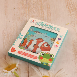 Wholesale 2-in-1 double sided movable puzzle & maze educational toy for kids