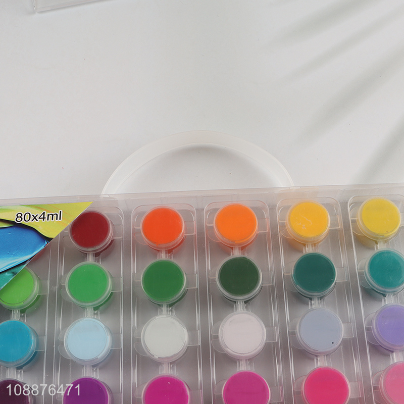 China imports 80 colors non-toxic acrylic paints set for beginer and artists