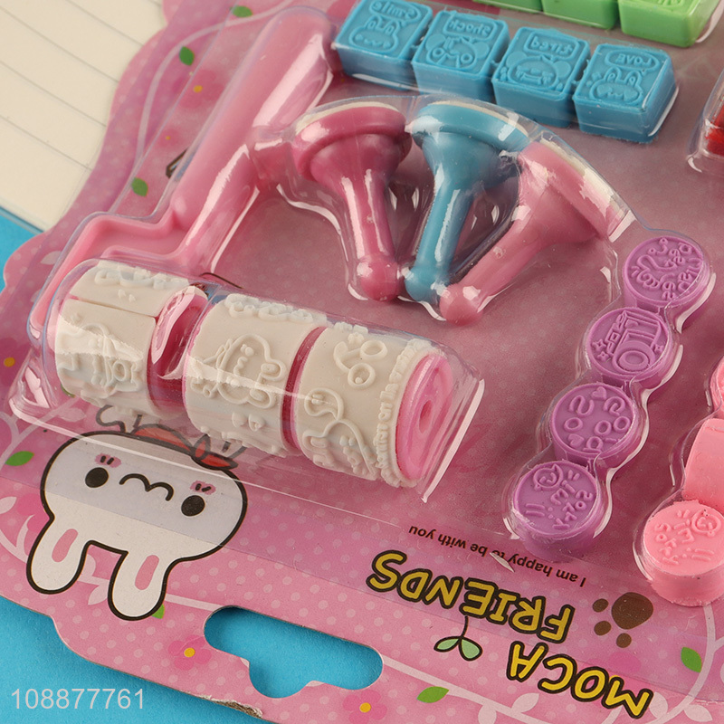 Low price children cartoon diy stamp set for sale