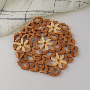 Latest design bamboo hollow heat <em>pad</em> <em>pot</em> <em>pad</em> for sale