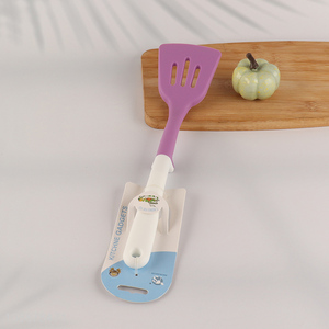 Low price kitchen utensils silicone cooking slotted spatula