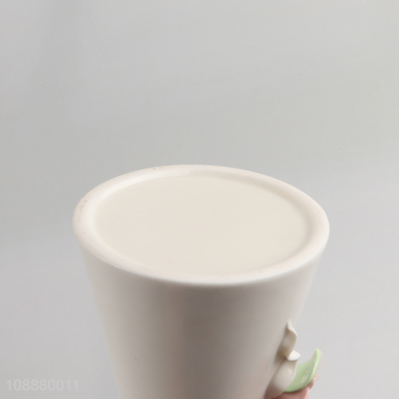 China Imports Floral Design Ceramic Vase for Tabletop & Shelf Decor