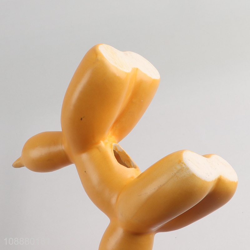 New Product Ceramic Balloon Dog Sculpture for Mantel TV Cabinet Decor