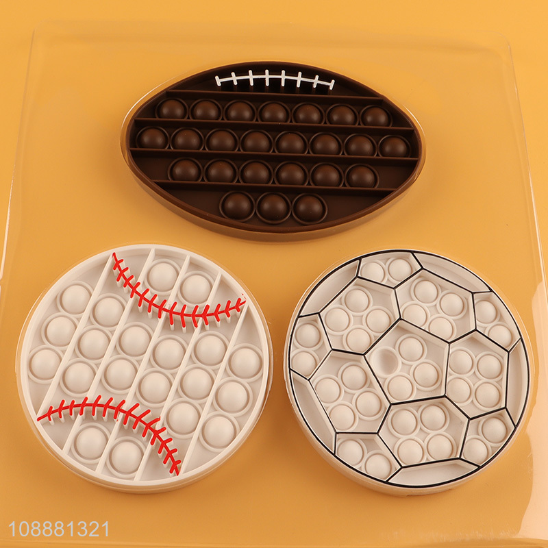 Wholesale pop it fidget toys sensory bubble soccer baseball for kids