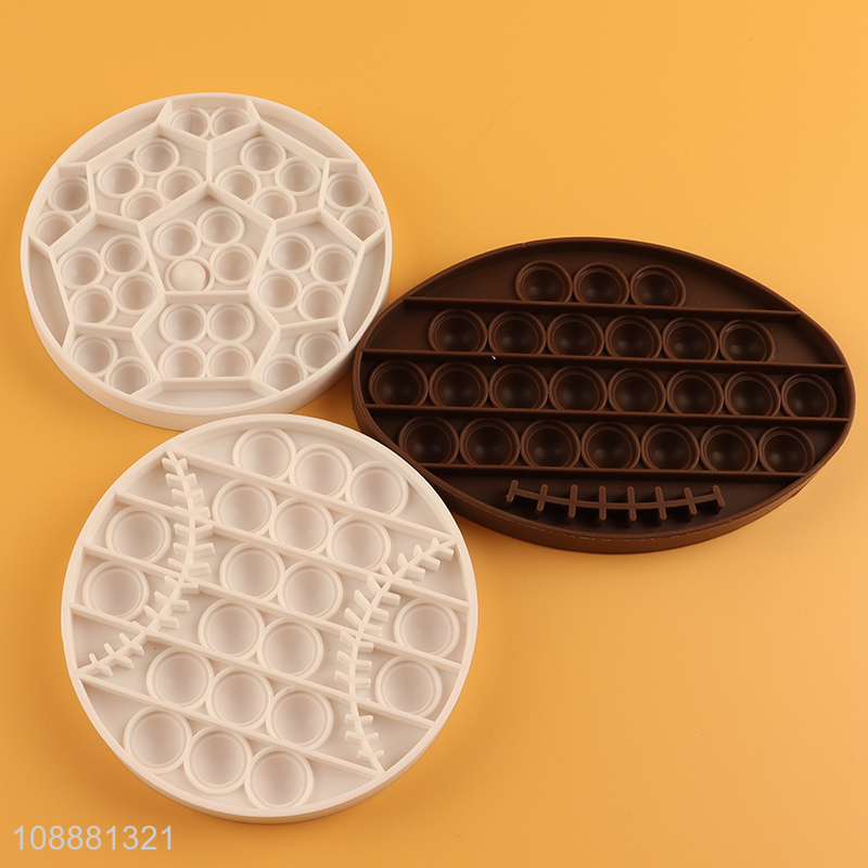 Wholesale pop it fidget toys sensory bubble soccer baseball for kids