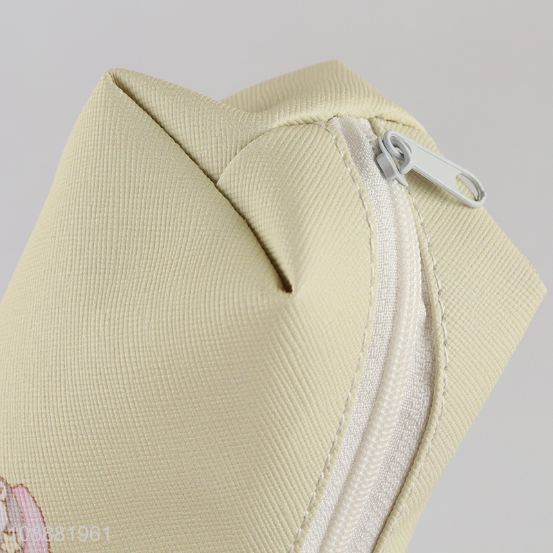 Best selling cartoon girls stationery pencil bag with zipper