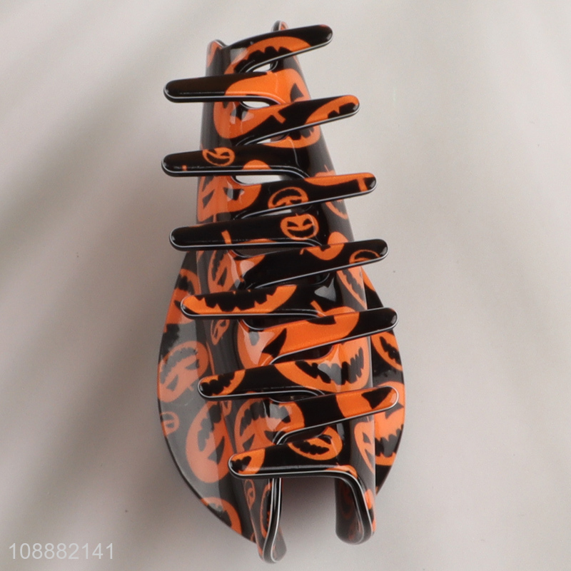 Wholesale Halloween Hair Clips Pumpkin Hair Claw Clips for Thick Hair