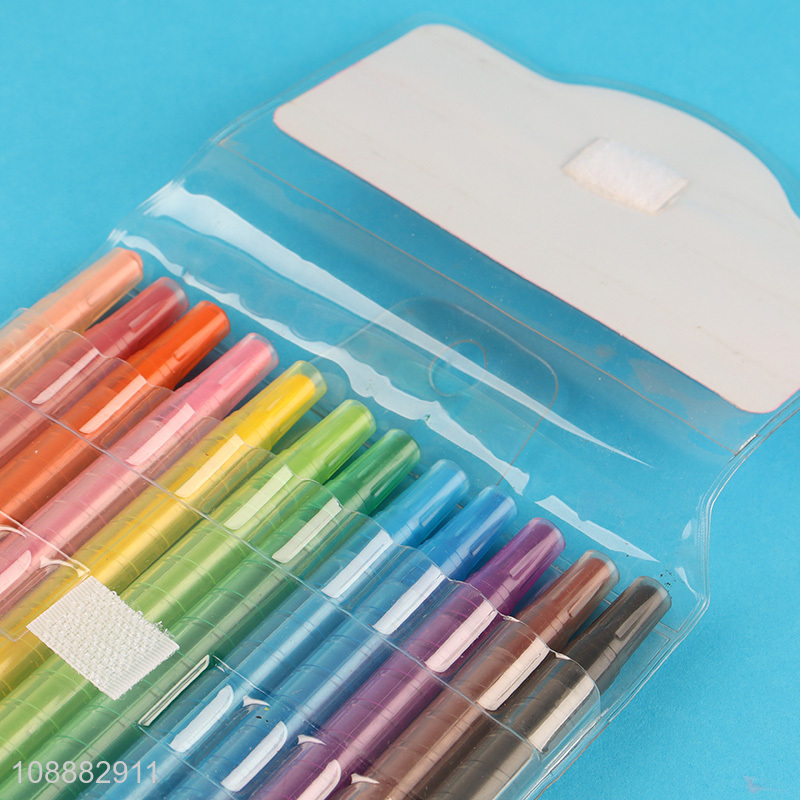 China wholesale 12colors twist-up painting crayon set