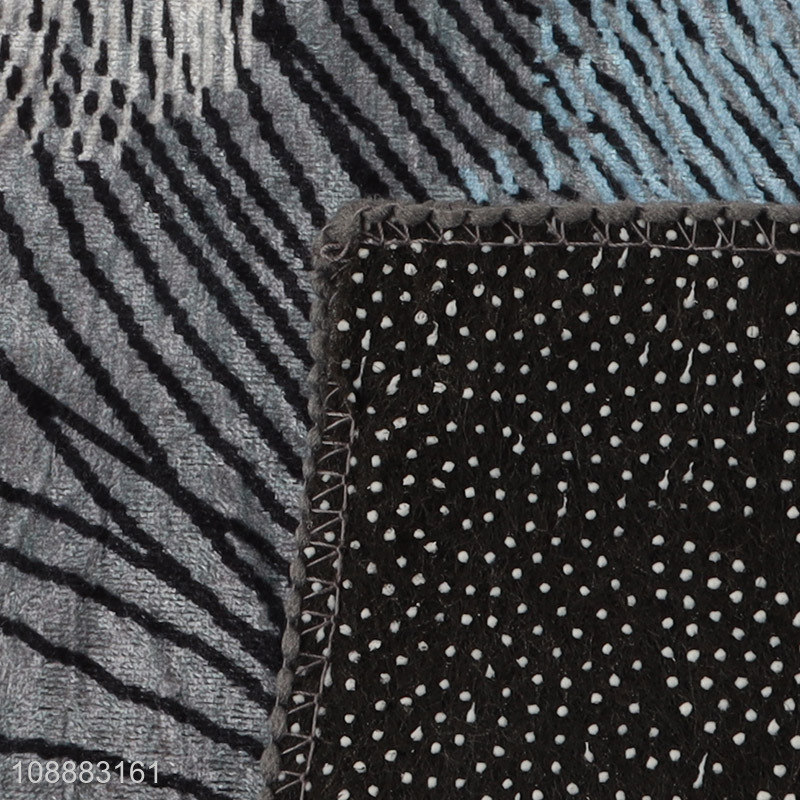 Factory Price Feather Pattern Bath Mat Non-slip Soft Absorbent Bathroom Rug