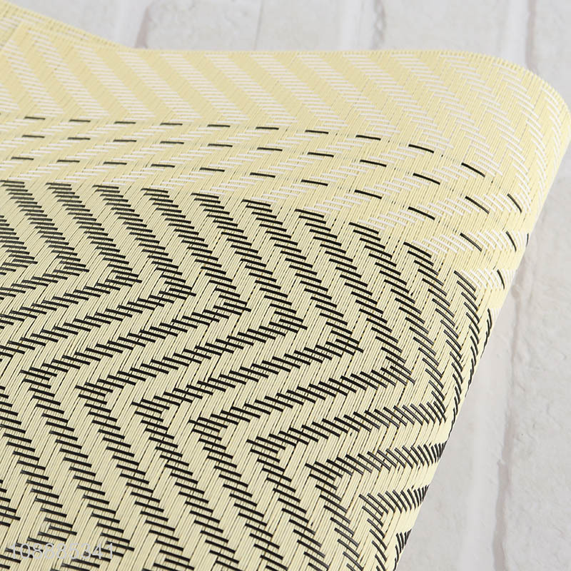 Hot selling non-slip pvc woven placemats for home restaurant hotel