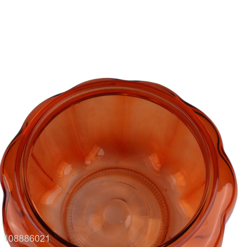 New arrival home kitchen pumpkin shaped glass storage jar with lid