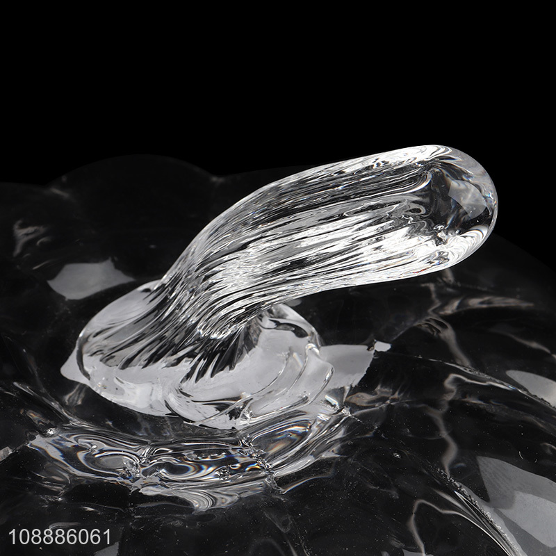 Good quality pumpkin shaped clear glass Halloween ornaments