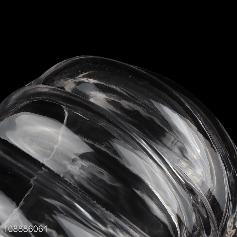 Good quality pumpkin shaped clear glass Halloween ornaments