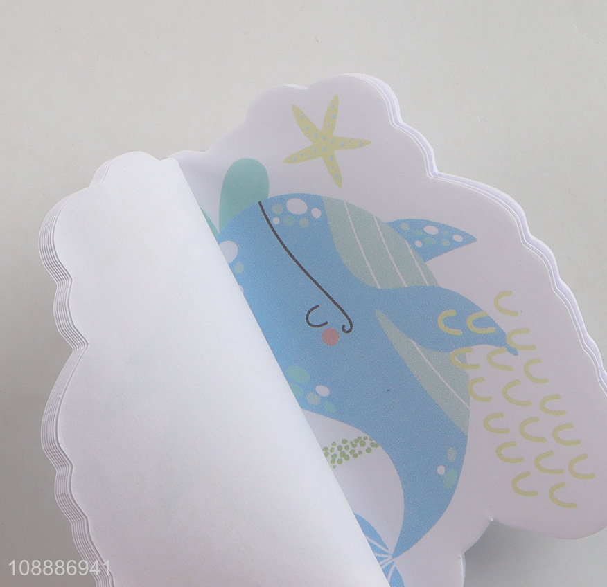 Good quality cute sticky notes sea animal self-stick memo pads school supplies
