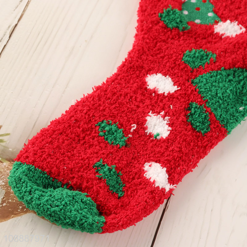 Hot selling winter cozy sleeping socks Christmas slipper socks