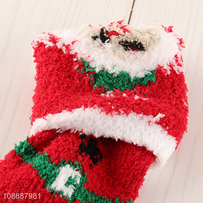 Good quality Christmas socks winter fuzzy holiday slipper socks