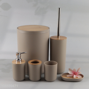 Hot selling 6pcs household <em>bathroom</em> <em>set</em> soapbox liquid soap dispenser <em>set</em>