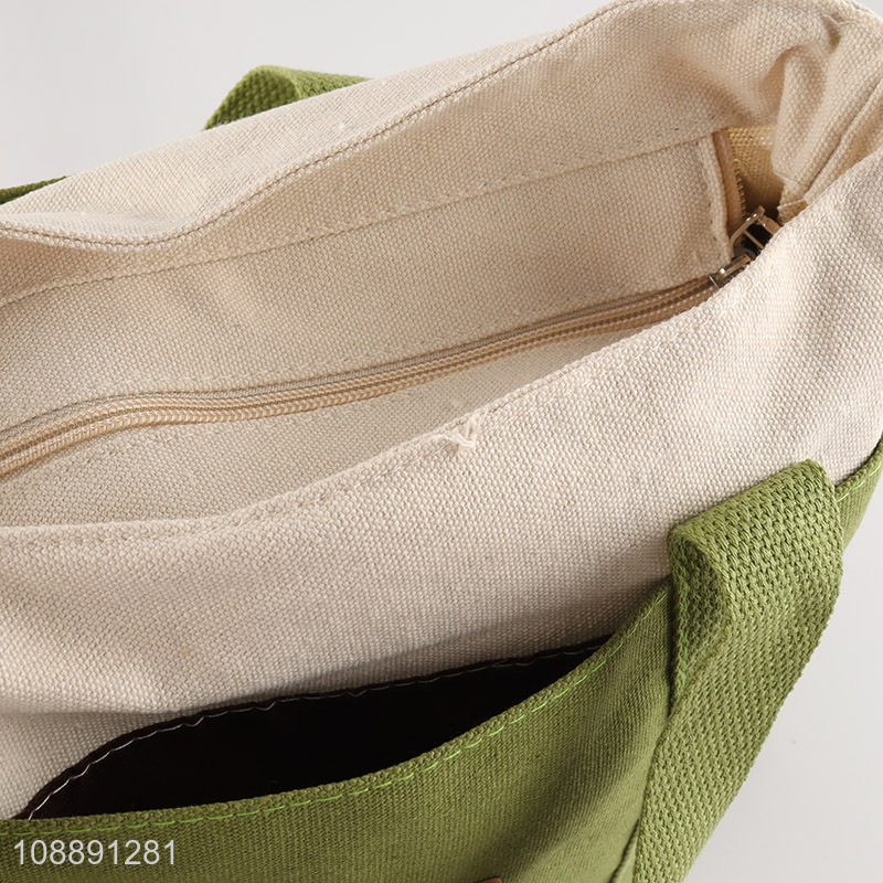 Factory price simple casual canvas tote bag shoulder bag for women