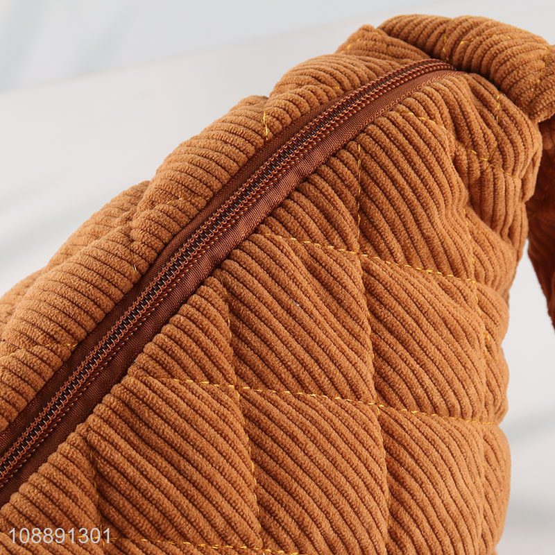 New arrival corduroy shoulder bag quilted puffer bag for women