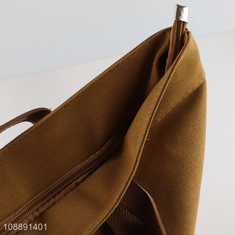 Wholesale letter printed canvas tote bag large capacity shoulder bag