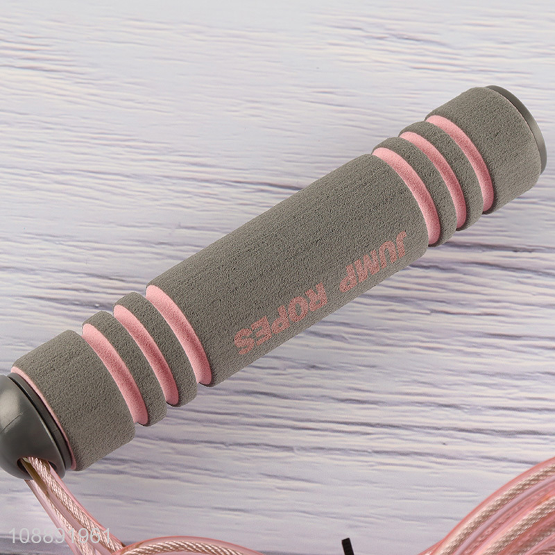 Wholesale skipping rope fitness jump rope with soft foam handles