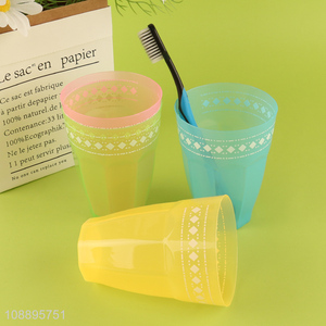 Online wholesale 4pcs colorful plastic cups toothbrush cups for home