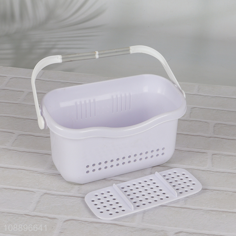 Most popular plastic kitchen bathroom shower sink caddy storage basket