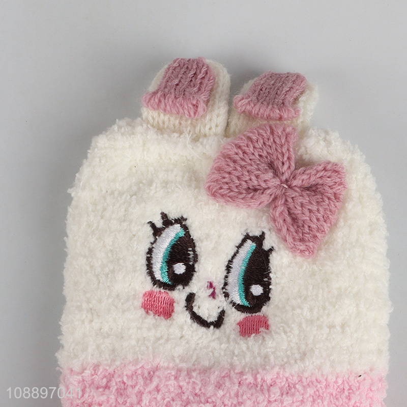 Good price rabbit polyester cartoon tube socks for winter