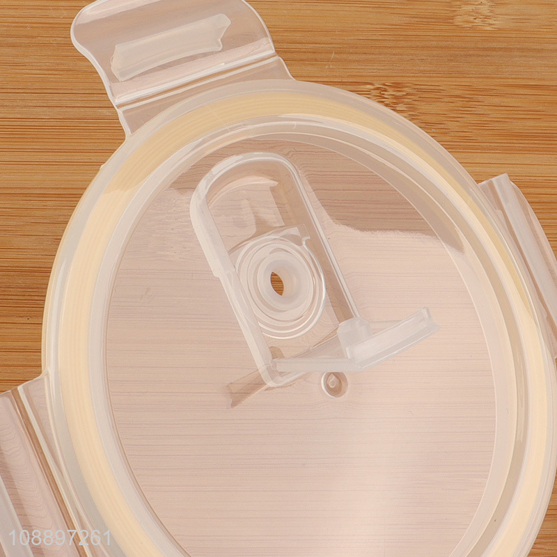 China products round glass food container food storage box with lid