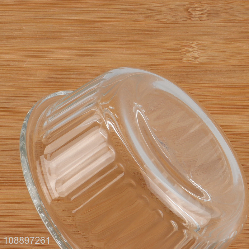 China products round glass food container food storage box with lid