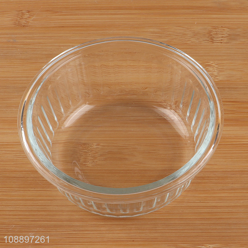 China products round glass food container food storage box with lid