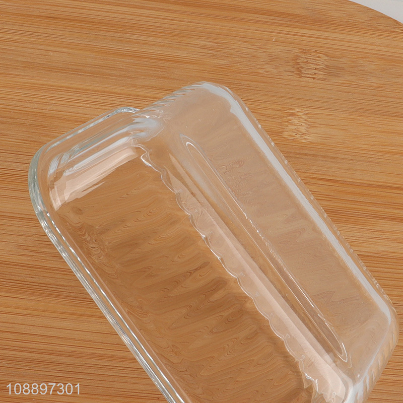 Factory price rectangle glass sealed preservation box food storage box