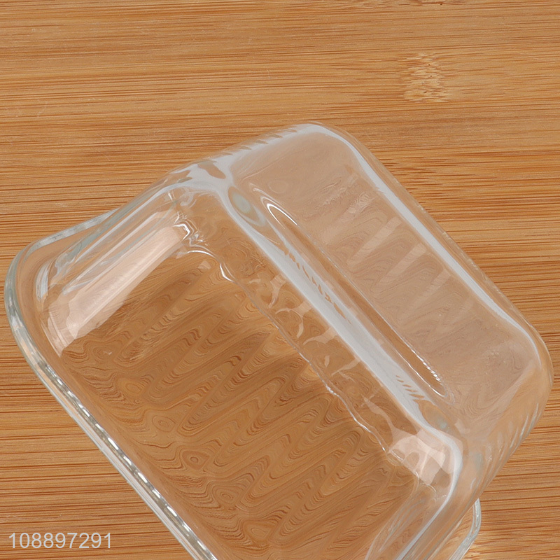 Latest products square glass food sealed preservation box for sale