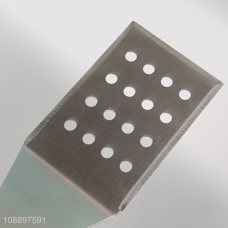New arrival stainless steel slotted griddle spatula for eggs steaks