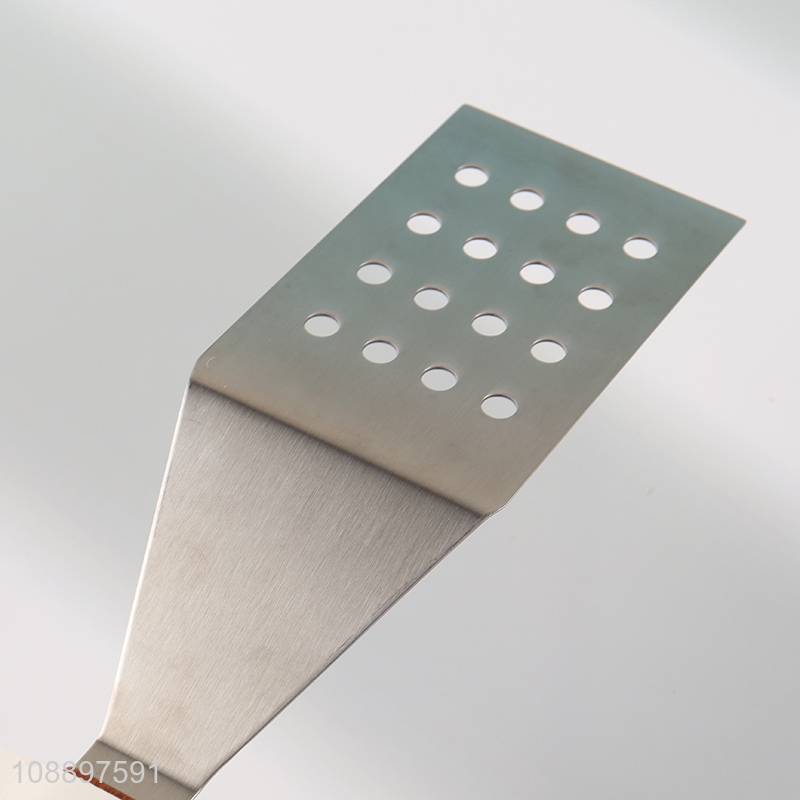 New arrival stainless steel slotted griddle spatula for eggs steaks