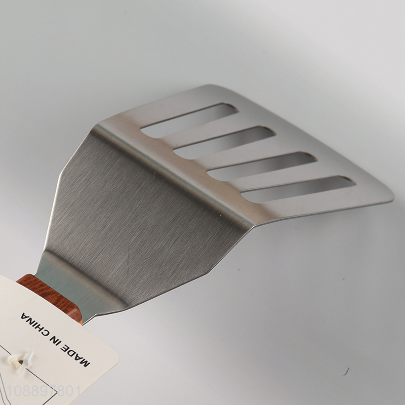 High quality stainless steel slotted griddle spatula metal fish turner